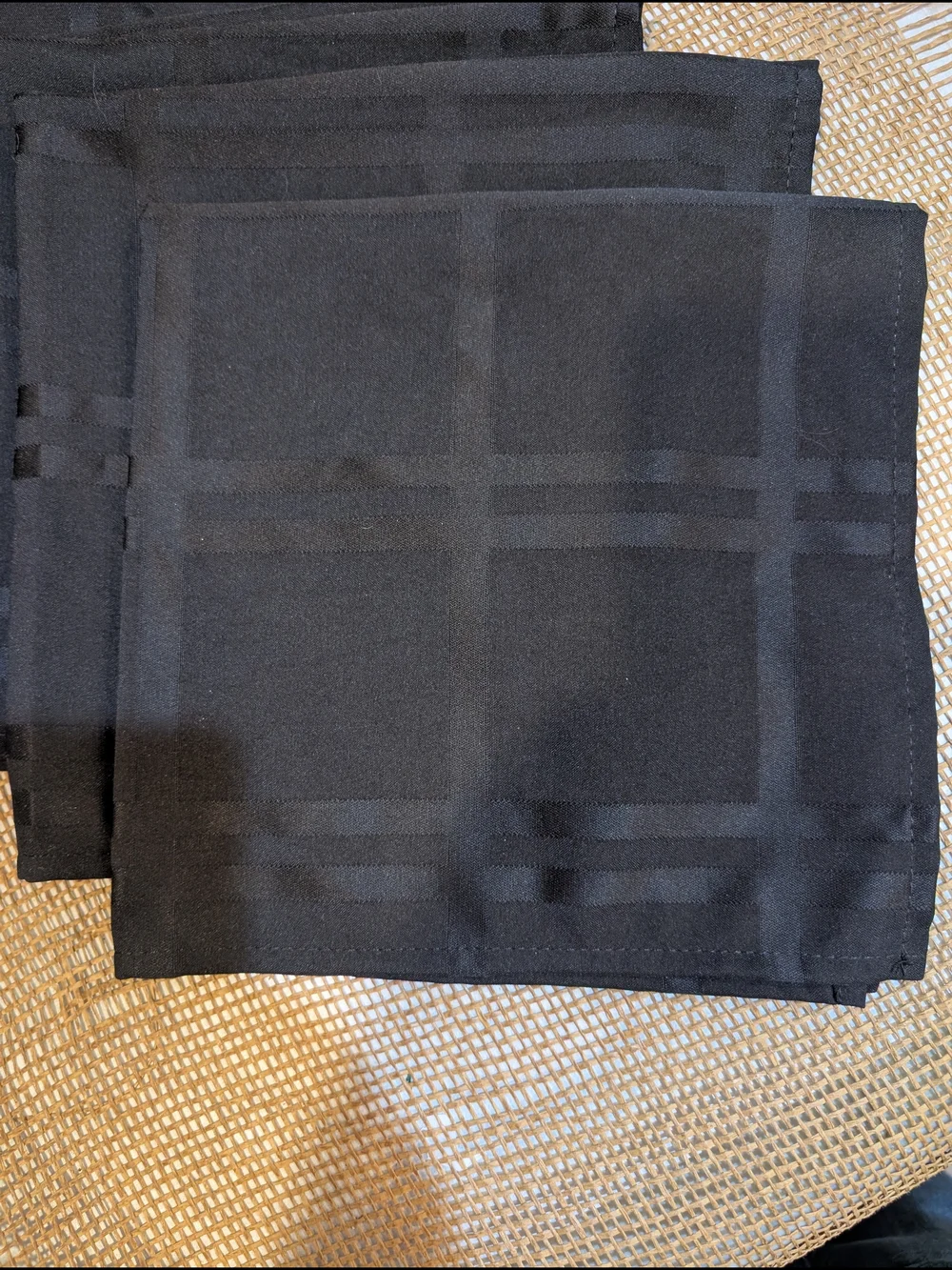 Bardwill Black Cloth Napkins, Set of 4, 18
